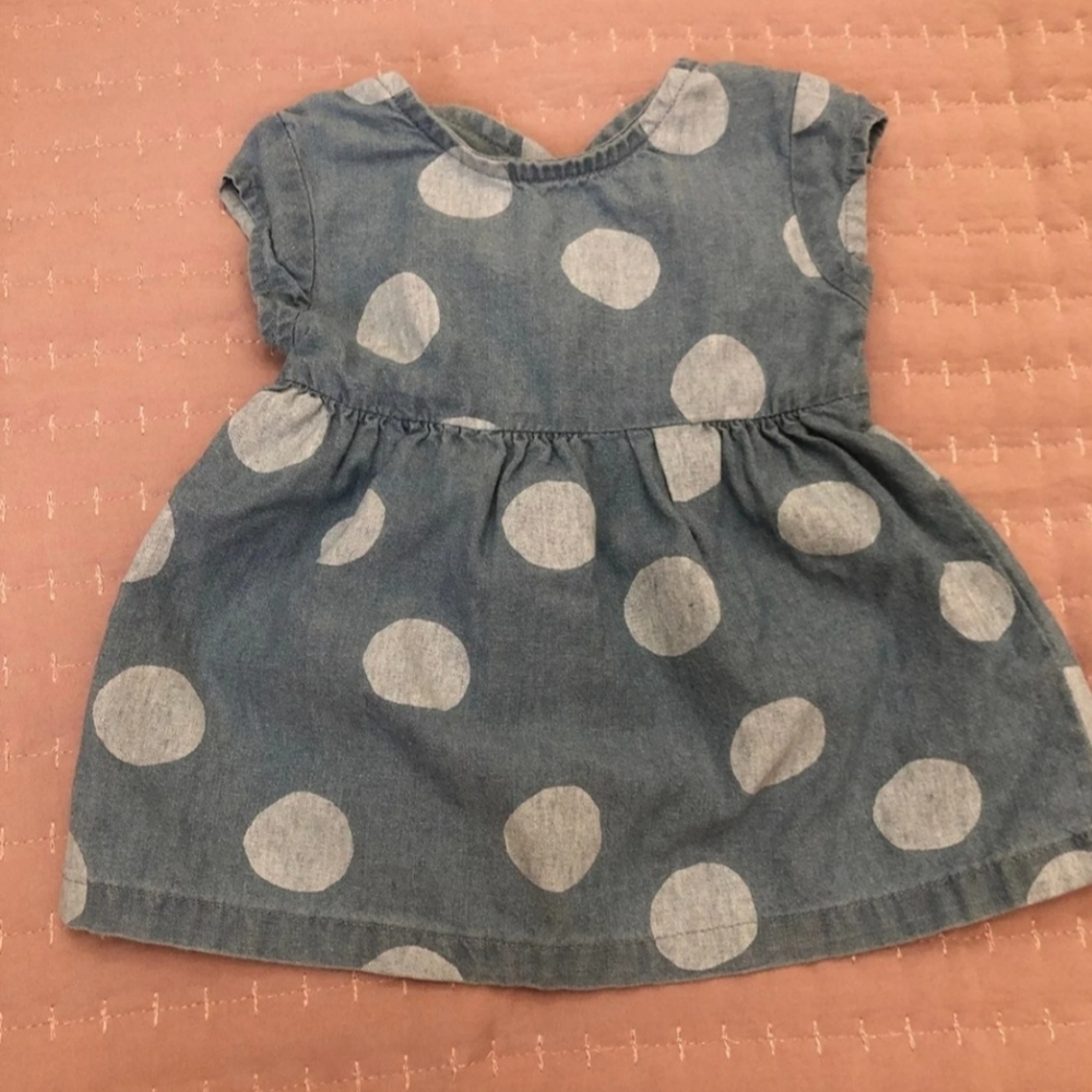 Carters polka dot denim dress